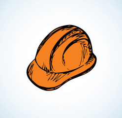 Construction helmet. Vector drawing