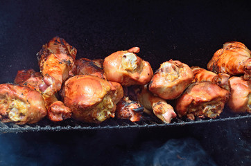 Москва, уличный фастфуд. Голень индейки гриль