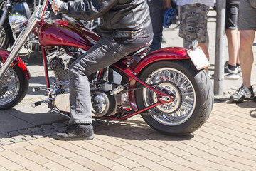 Naklejka premium Shopper Motorrad in rot