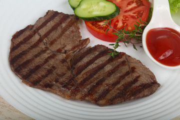 Grilled beef steak