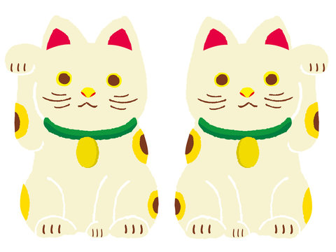 招き猫 イラスト Stock ベクター Adobe Stock