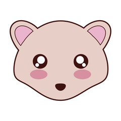 kawaii porcupine animal icon over white background vector illustration