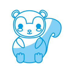 kawaii squirrel icon over white background vector illustration