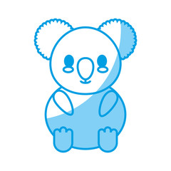 kawaii koala icon over white background vector illustration