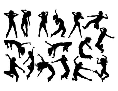 Fun and Cool Hip Hop Dancer, art vector silhouettes design