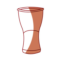 cartoon glass cup beverage alcohol icon