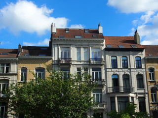 Fototapeta na wymiar Brüssel, Belgien: Schöne Altbaufassaden