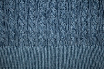текстура вязаной ткани, светло голубого цвета     