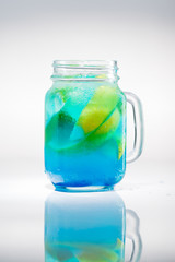 lemonade with mint in mason jar