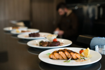 lot of food plates