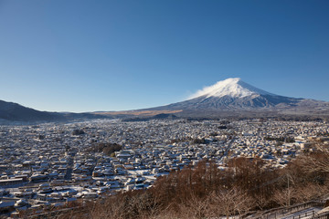 新倉山浅間公園から望む富士山