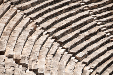 Roman Theater in Pamukkale, the ancient city of Hierapolis Turkey,