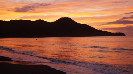 Purple Sunset over Costa Rican Beach May 2017