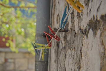 Laundry hooks and the wall