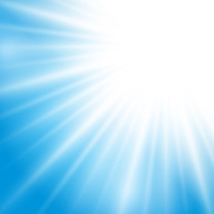 Vector sunlight effect on blue background