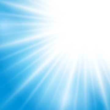 Vector sunlight effect on blue background