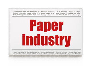 Industry concept: newspaper headline Paper Industry