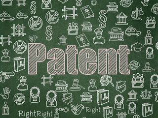 Law concept: Patent on School board background