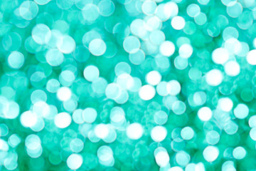 Closeup Blue Green Light Bokeh Background