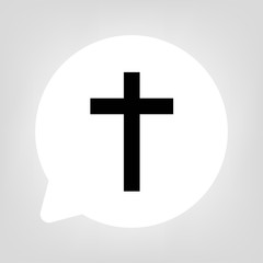 Kreis Sprechblase - Kreuz Religion