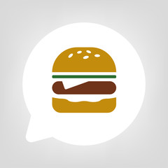 Kreis Sprechblase - Hamburger