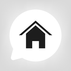 Kreis Sprechblase - Haus