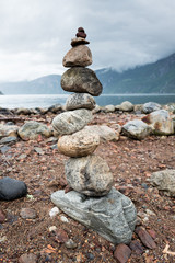 Steinmännchen am Eidfjord in Norwegen