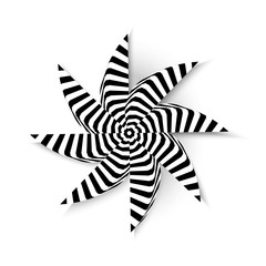 abstraction on white background circling chaotically in a circle