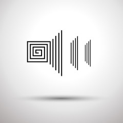 Naklejka premium abstraction on white background circling chaotically in a circle