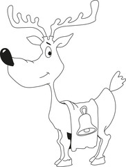 Funny reindeer coloring