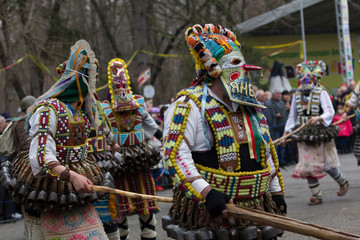 Fototapeta na wymiar Kukerlandia - mask festival and masquerade games