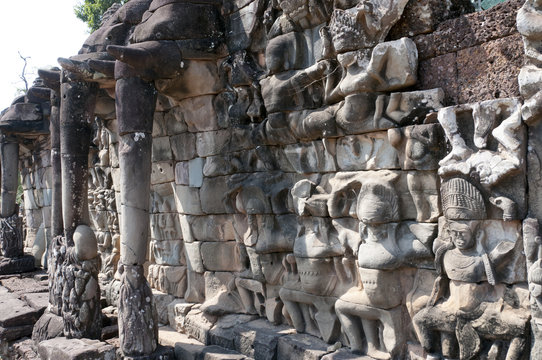 Terrace of the Elephants, Angkor Thom,  Cambodia
