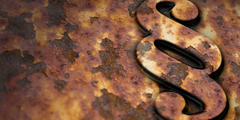 Verrostetes Paragrafenzeichen