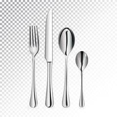 Vector realistic illustration of cutlery.