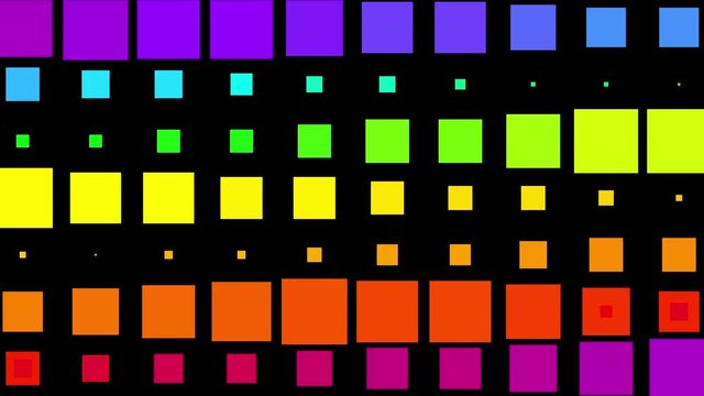 4k vj color square neon light array matrix scan background&cube grid big data database geometry modern shape backdrop.