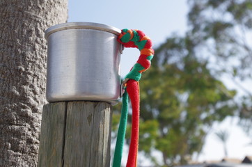 Aluminum cup from summer festival