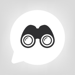 Fototapeta premium Kreis Sprechblase - Fernglas