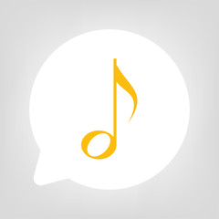 Obraz premium Kreis Sprechblase - Musik Note