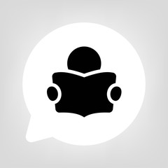 Kreis Sprechblase - Leser