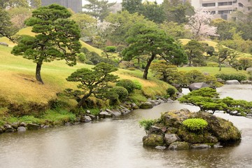 Suizenji Jojuen park in Kumamoto, Japan.