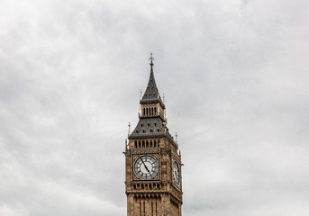 Fototapeta premium Big Ben tower on a cloudy day, London