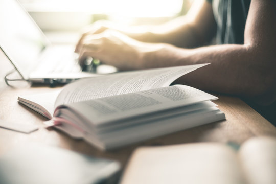 Student working on the Laptop