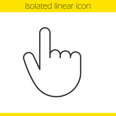 Attention hand gesture linear icon