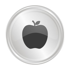 Apfel - Verchromter Button