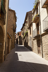 Fototapeta na wymiar Sant Pau Street in Solsona, Lleida, Catalonia, Spain.