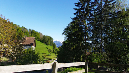Fototapeta na wymiar Heidiland in Switzerland 