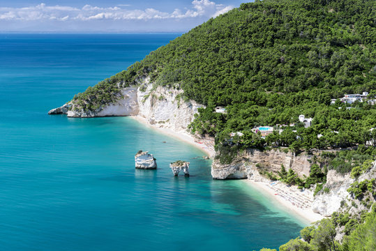 Italy, Apulia, Foggia district, Gargano, Baia delle Zagare