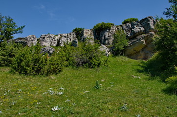 Felsen nahe dem Berg Vodno bei Skopje