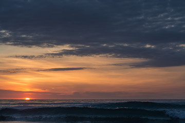 Panoramic view of the sea and sky