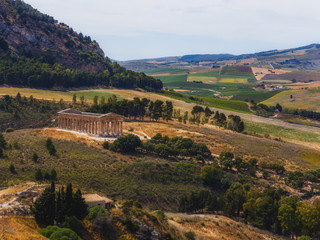 Historical Landscape of Segesta, famous for the temple and theater